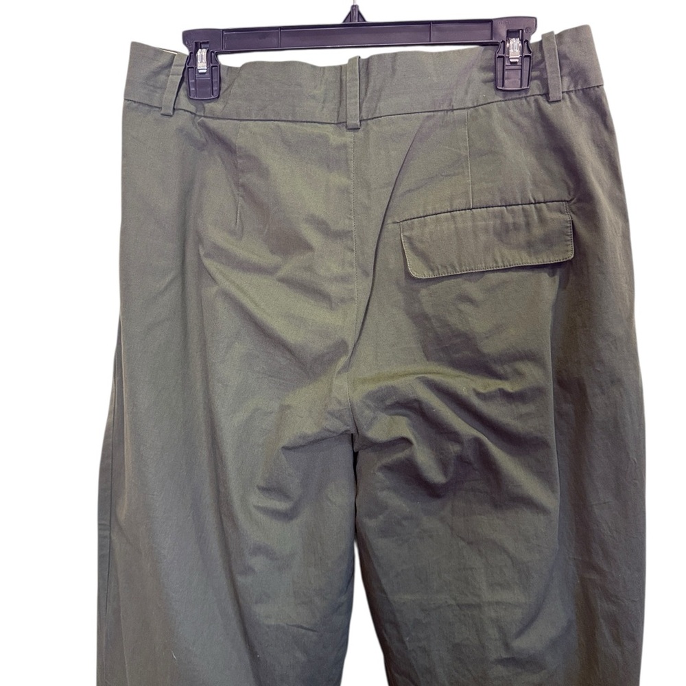 COS Women’s 100% Cotton Olive Green Pleated Chinos Sz 10 - Picture 4 of 10
